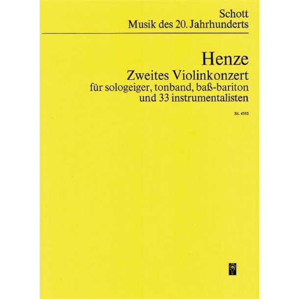 2. Violinkonzert : for solo violin, tape, bass baritone and 33 instrumentalists