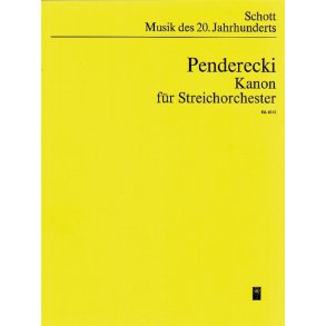 Kanon : fur Streichorchester und Tonband