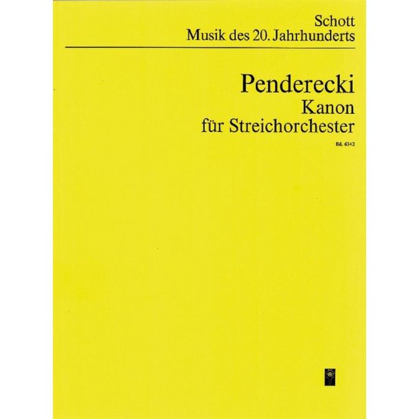 Kanon : fur Streichorchester und Tonband