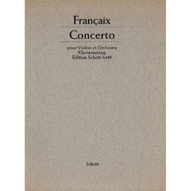 Concerto N&deg; 1 : for violin and orchestra