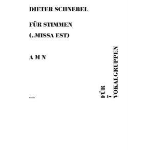 Für Stimmen (... missa est) : Teil II: amn