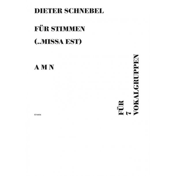 F&uuml;r Stimmen (... missa est) : Teil II: amn