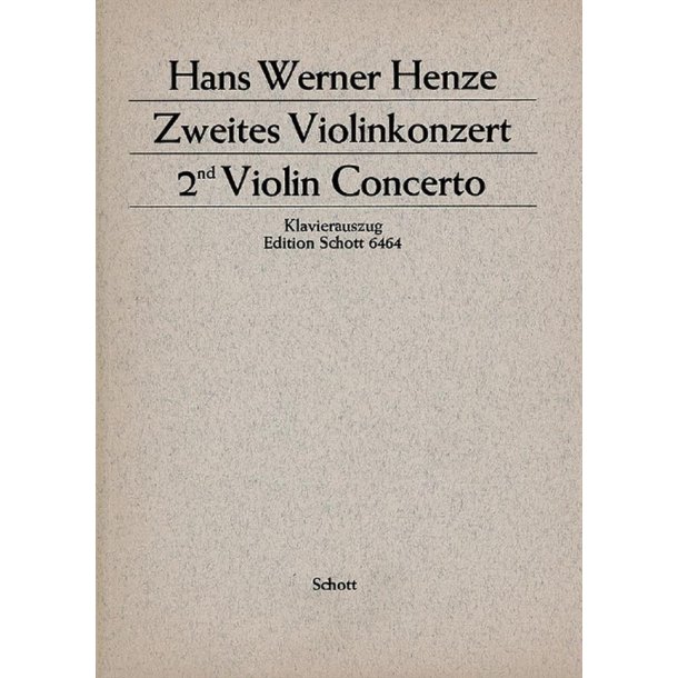 2. Violinkonzert : for solo violin, tape, bass baritone and 33 instrumentalists
