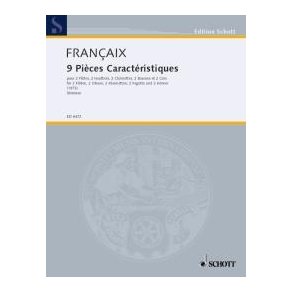 9 Characteristic Pieces : for 2 flutes, 2 oboes 2 clarinets, 2 bassoons and 2 horns