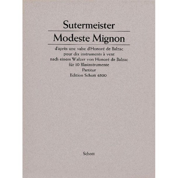 Modeste Mignon : after a Waltz by Honor&eacute; de Balzac