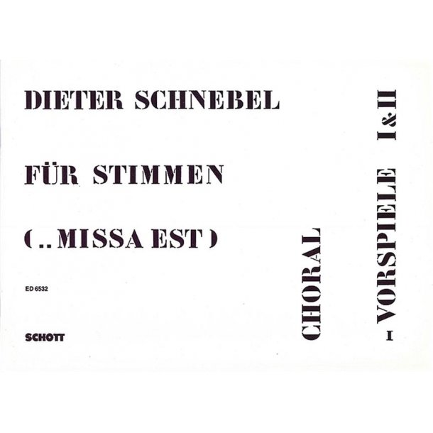 F&uuml;r Stimmen (...missa est) : Choralvorspiele I/II