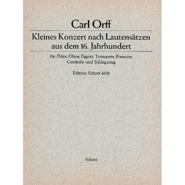 Little Concerto : nach Lautens&auml;tzen aus dem 16. Jahrhundert