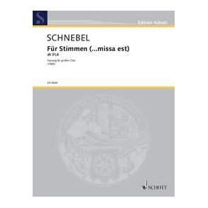 Fur Stimmen (... missa est) : 1. dt 31,6 (Fassung fur großen Chor)