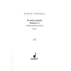 In motu proprio : (Tradition I1) Kanon à 7