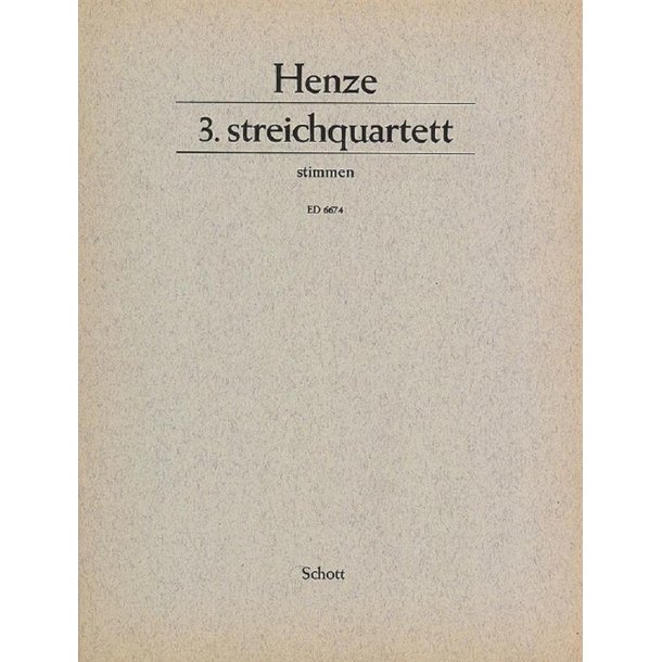 3. String Quartet : In one movement