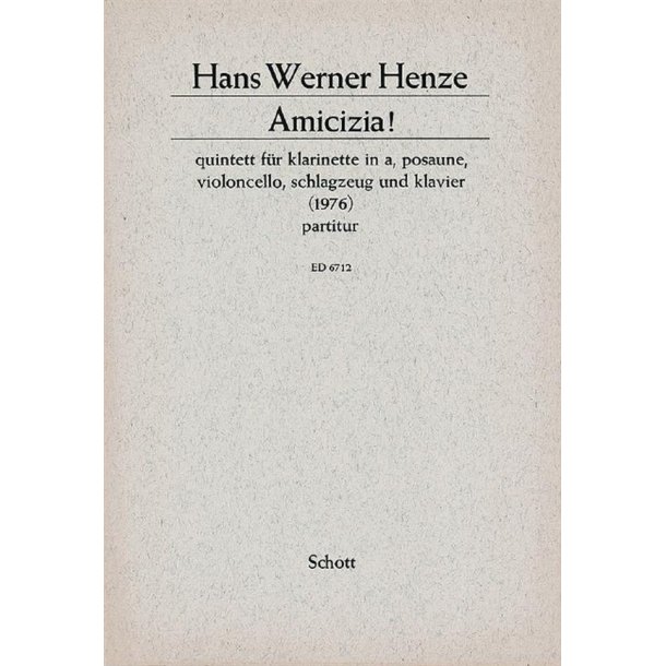 Amicizia! : Quintet for clarinet, trombone, cello, percussion and piano