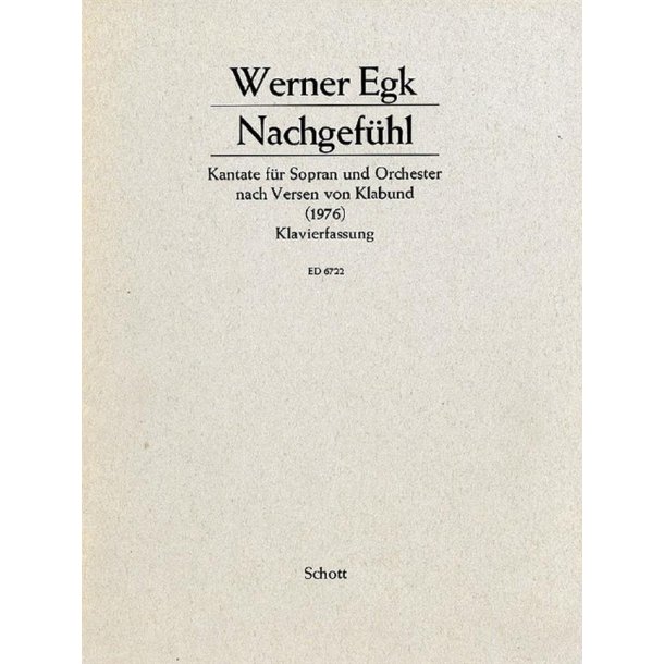 Nachgefuhl : Kantate