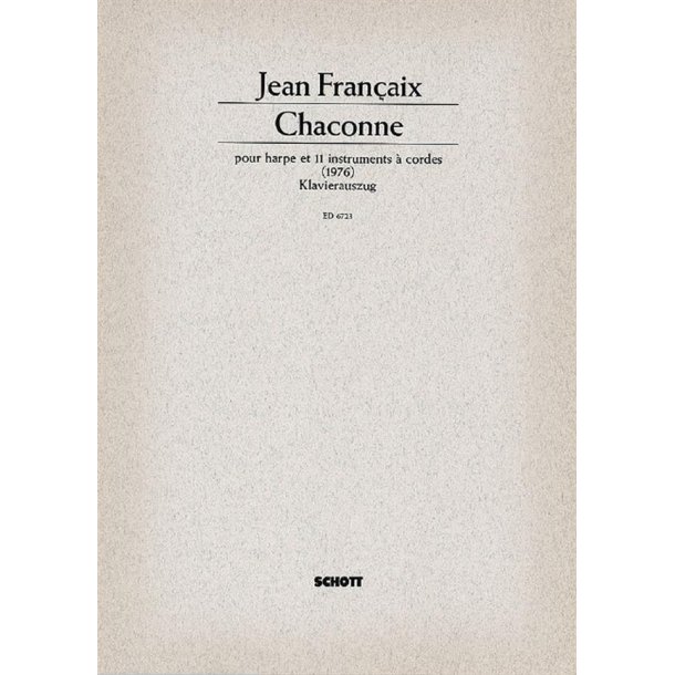 Chaconne : pour harpe et 11 instruments &agrave; cordes