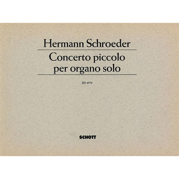 Concerto piccolo per organo solo