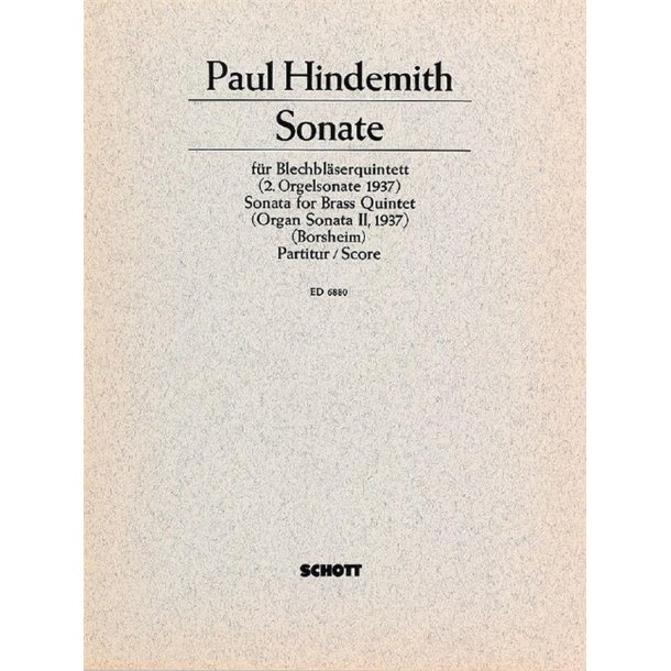 2. Sonata : Bearbeitet nach der 2. Orgelsonate fur Blechblaserquintett