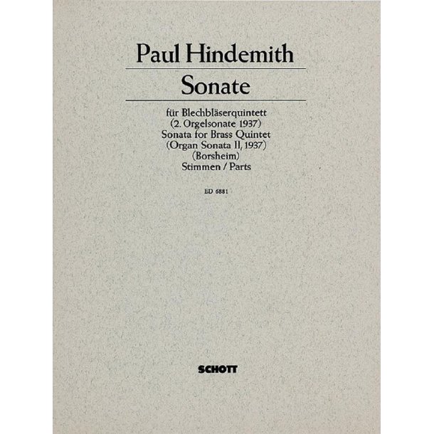 2. Sonata : Bearbeitet nach der 2. Orgelsonate fur Blechblaserquintett