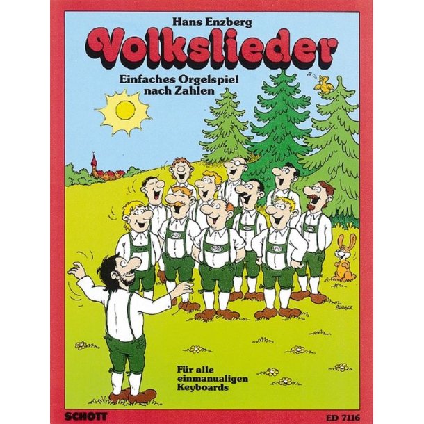 Volkslieder : Einfaches Orgelspiel nach Zahlen