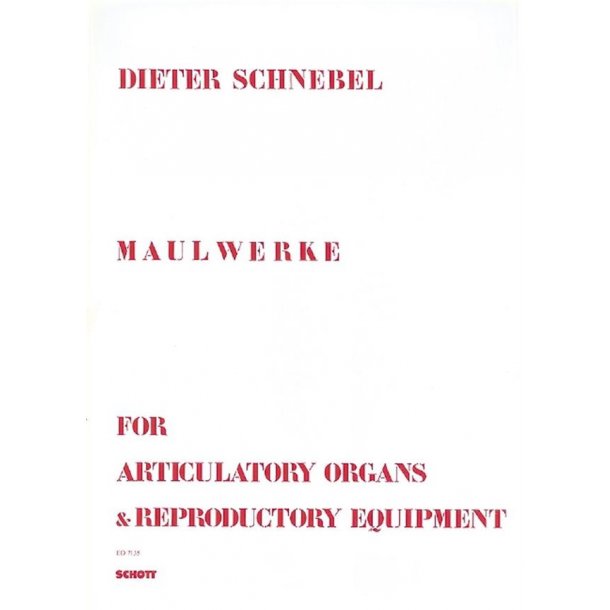 Maulwerke : f&uuml;r Artikulationsorgane und Reproduktionsger&auml;te