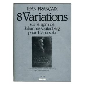 Variations (8) Sur Le Nom De J. Gutenberg