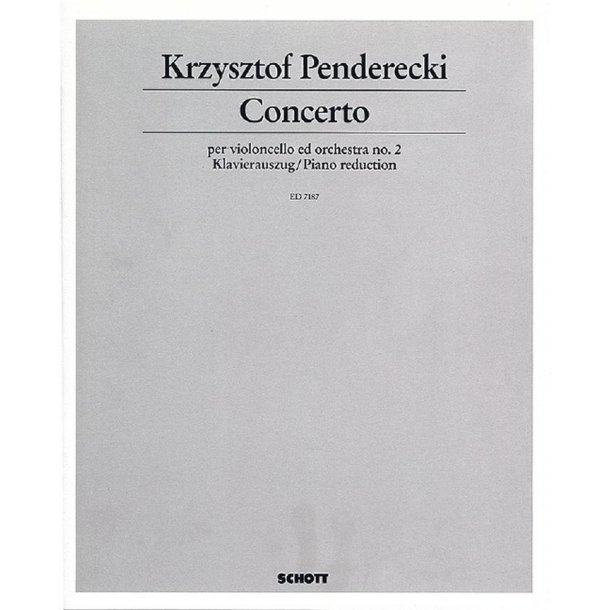 Cello Concerto No. 2 : for violoncello and orchestra