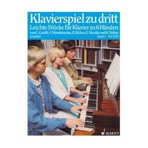 Klavierspiel zu dritt 1 : Leichte Stücke für Klavier zu 6 Händen