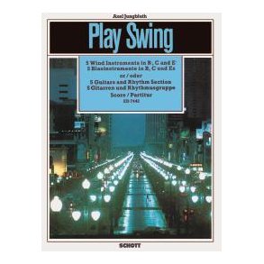 Play Swing for instrumental groups : 5 Guitars [5 Wind Instruments] and Rhythm Section [Bass-Guitar, Guitar, Drums]