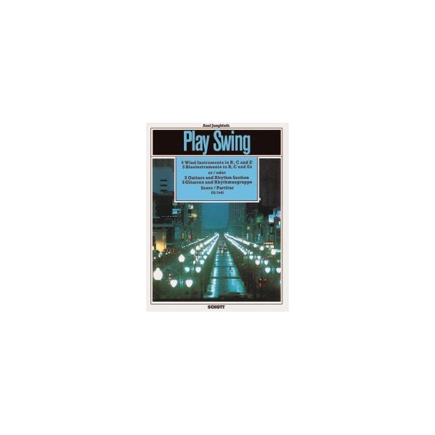 Play Swing for instrumental groups : 5 Guitars [5 Wind Instruments] and Rhythm Section [Bass-Guitar, Guitar, Drums]