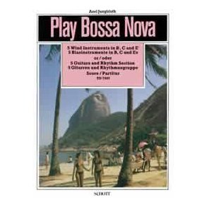 Play Bossa Nova for instrumental groups : 5 Guitars [5 Wind Instruments] and Rhythm Section [Bass-Guitar, Guitar, Drums]
