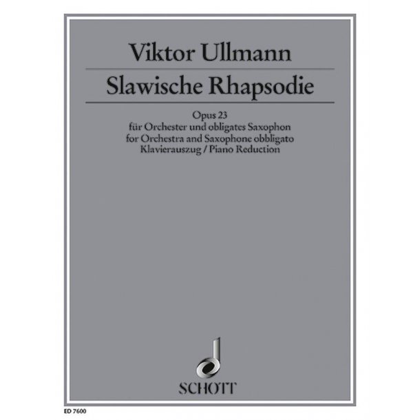 Slavonic Rhapsody op. 23 : piano reduction with solo part