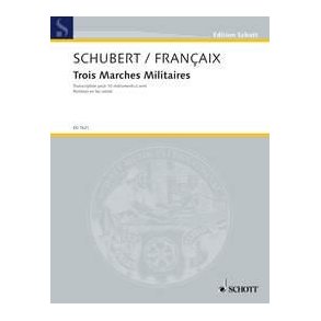 Three Military Marches : Transcription for 10 wind instruments by Jean Francaix