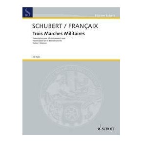 Three Milatary Marches : Transcription for 10 wind instruments by Jean Francaix