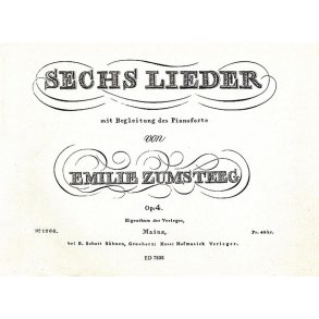 6 Lieder mit Begleitung des Pianoforte op. 4