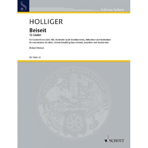 Beiseit : 12 Lieder Nach Gedichten Von Robert Walser