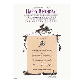 Happy Birthday : A Five-course Birthday Dinner for Accordion Duet