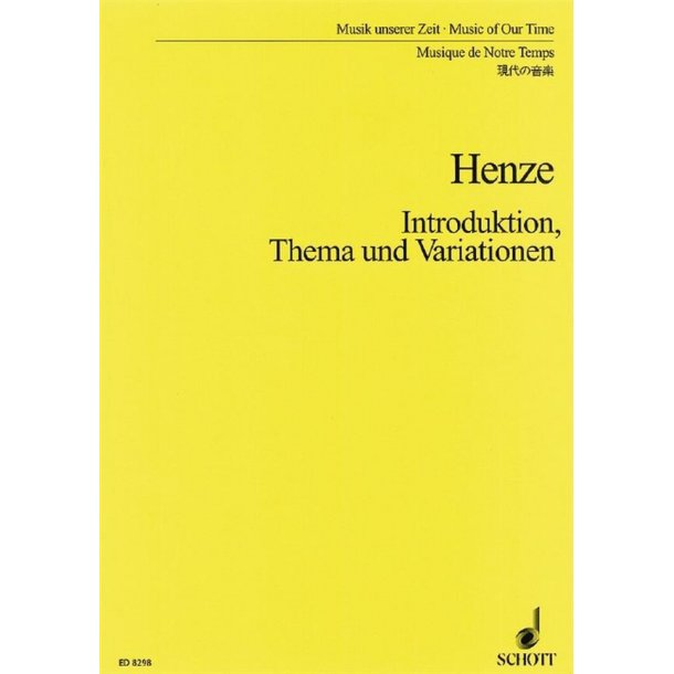 Introduction, Theme and Variations : Music Of Our Time