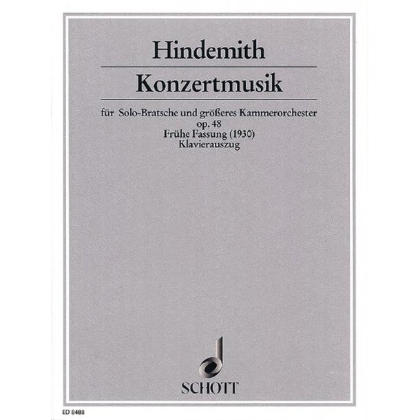 Konzertmusik op. 48 : fruhe Fassung