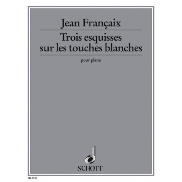 Trois esquisses sur les touches blanches : de difficult&eacute; progressive, &agrave; l'intention des jeunes pianistes