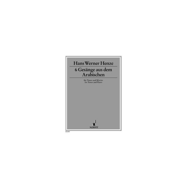 Six songs from the Arabian : for tenor and piano