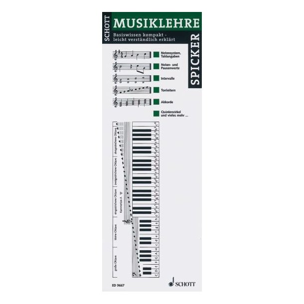 Musiklehre-Spicker : Basiswissen kompakt - leicht verst&auml;ndlich erkl&auml;rt