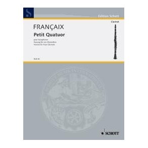 Petit Quatuor for Saxophone : Version for two clarinets in B flat, basset horn and bass clarinet in B flat by Rainer Schottstädt
