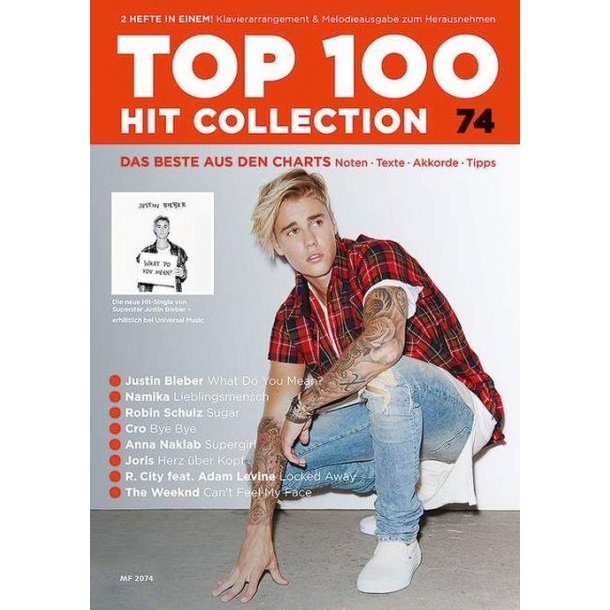 Top 100 Hit Collection 74 Band 74 : Das Beste aus den Charts / Noten - Texte - Akkorde - Tipps