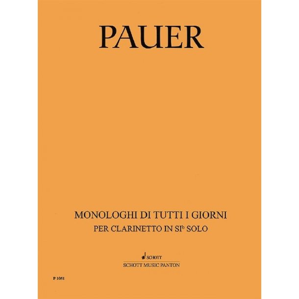 Everyday Monologues : per clarineto solo