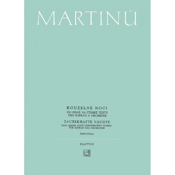 Zauberhafte Nachte : 3 Lieder nach chinesischen Texten
