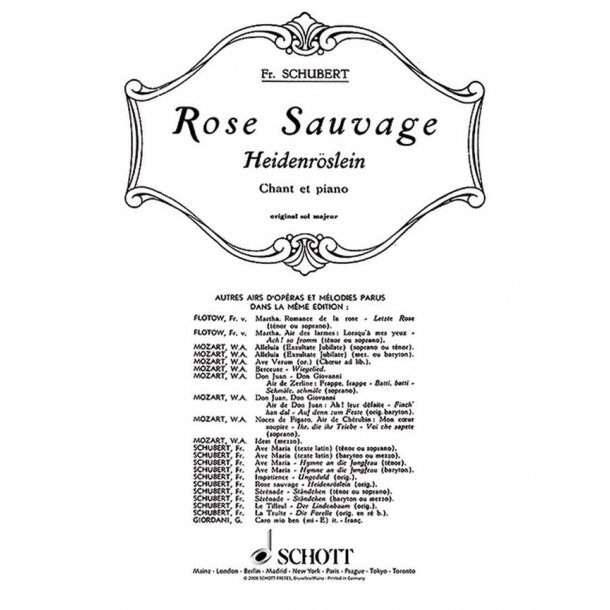 Heidenroslein op. 3/3 D 257