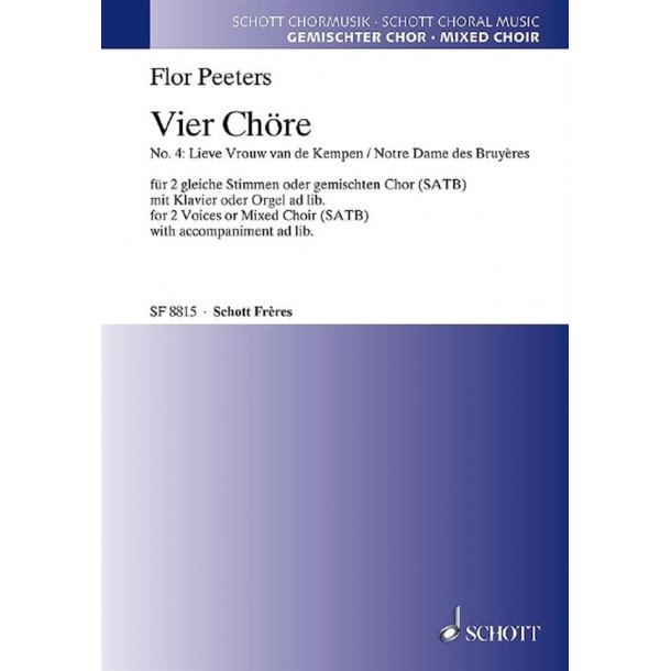 Vier Chore : No. 4: Lieve Vrouw