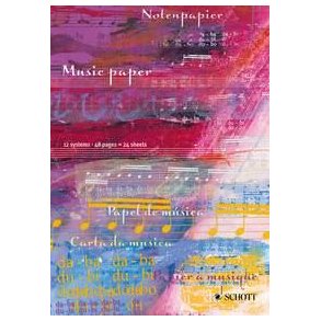 Manuscript Paper DIN A4 : 48 pages, 24 sheet, perforated, 12 systems