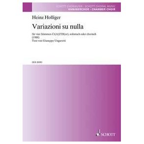 Variazioni su nulla : Text by Giuseppe Ungaretti