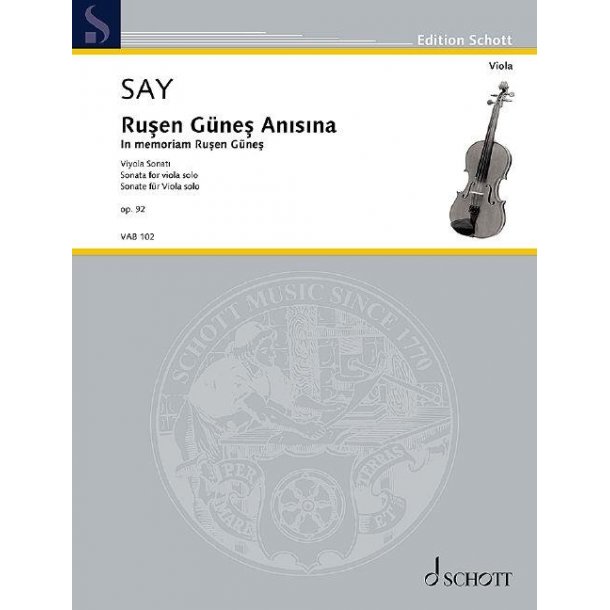 Ru?en G&uuml;ne? An&tilde;s&tilde;na op. 92 : In memoriam Ru?en G&uuml;ne?