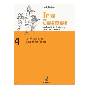 Trio-Cosmos Nr. 4 : Music for 3 Violins soloists / groups destined for the group-teaching and adapted to various methods