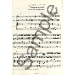 Georg Philipp Telemann: Trio Sonata in C minor for Oboe, Viola and Continuo